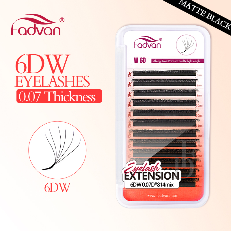 Eyelash Extension Human Hair - FADVAN Real 6D W ресницы 0,07