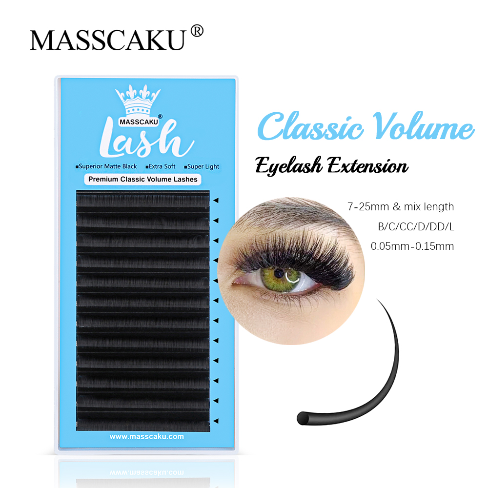 Eyelash Extension Russian - Ресницы массажные классические для наращивания, 0,05/0,07/0,10/0,15