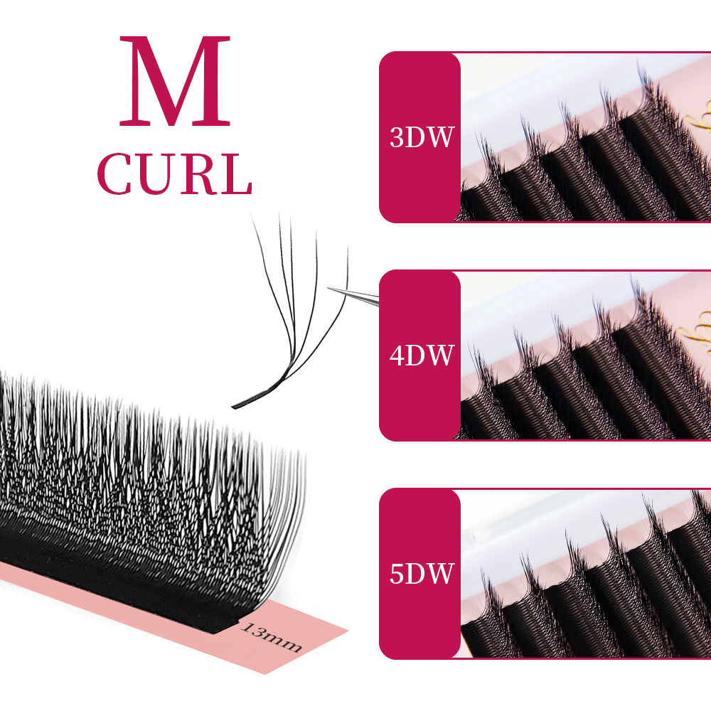 Eyelash Extension Human Hair - Накладные ресницы Goddess W3D 4D 5D
