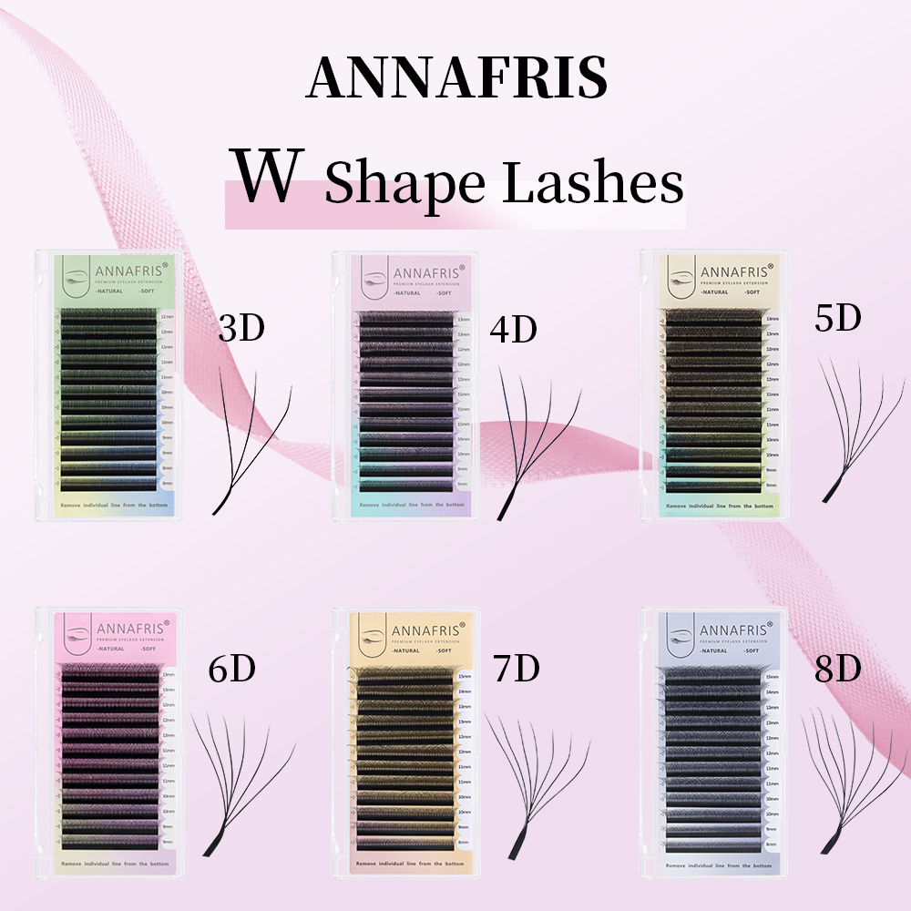 ANNAFRIS Готовый объемный вент – обзор и цена Eyelash Extension Human Hair