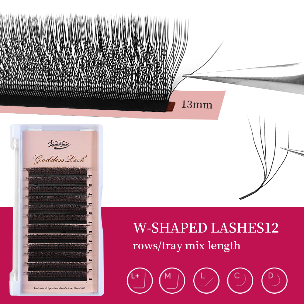 Накладные ресницы Goddess W3D  – обзор и цена Eyelash Extension Human Hair