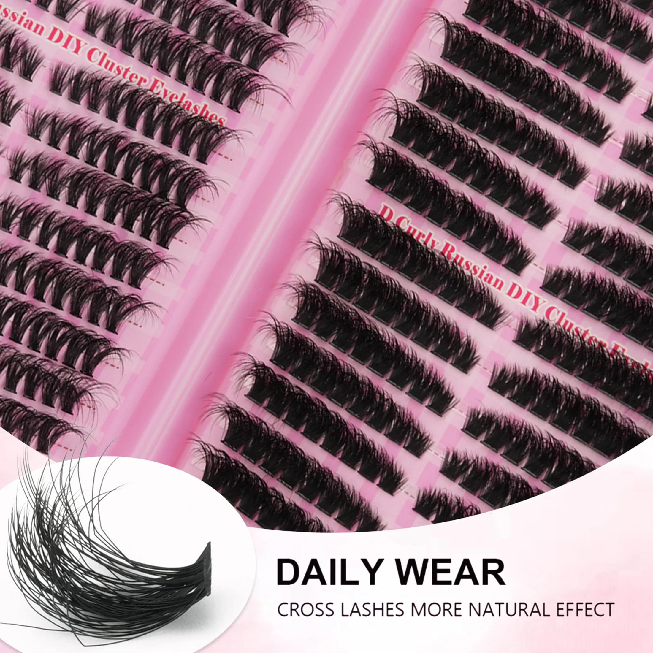 32 ряда, кривые ресницы, русск – обзор и цена Eyelash Extension Russian