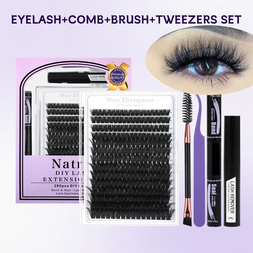 Накладные ресницы 8-18 мм для  – обзор и цена Eyelash Extension Natural Look