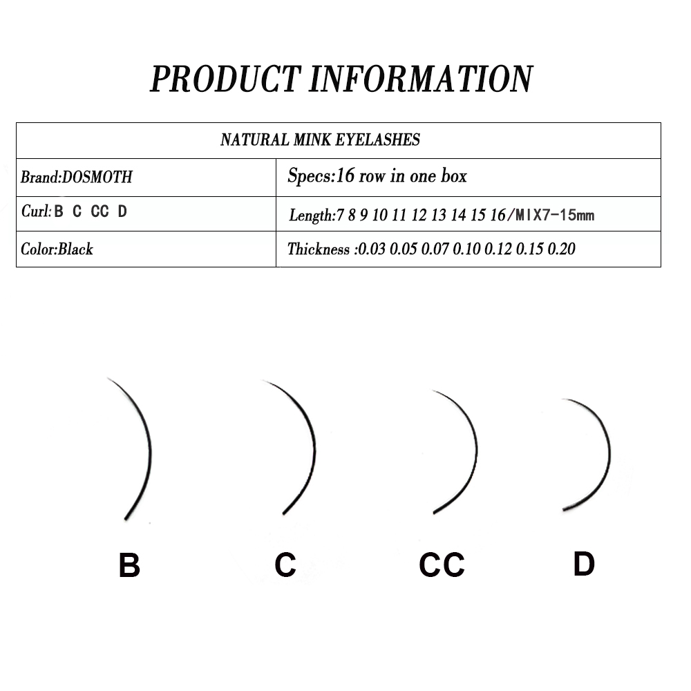 DOSMOTH, 10 коробок, 16 рядов, – обзор и цена Eyelash Extension Human Hair